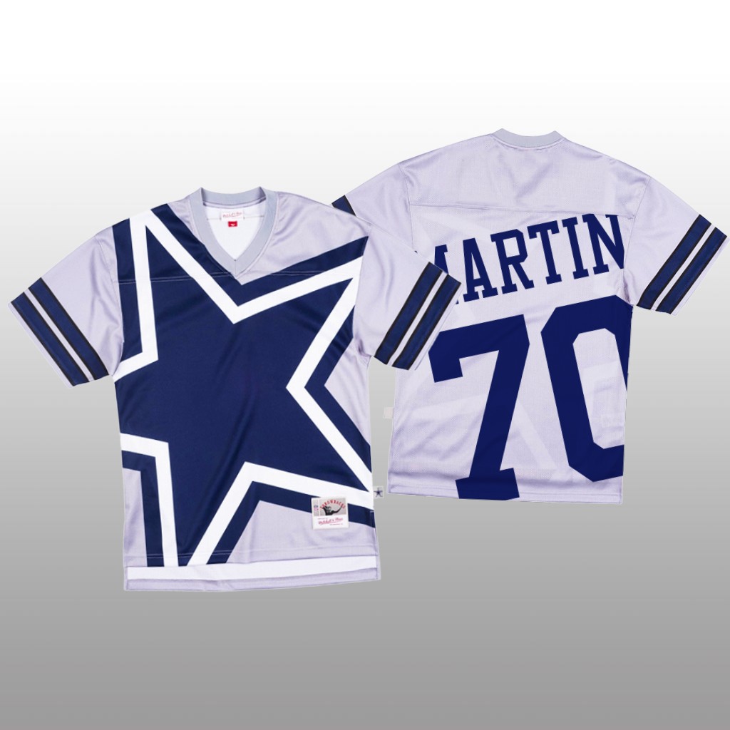 Dallas Cowboys Zack Martin Mitchell & Ness Gray Jersey Big Face - Men's
