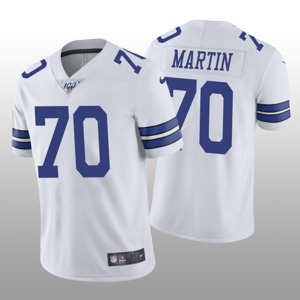 Dallas Cowboys Zack Martin White Vapor Limited Jersey 100th Season - Men's