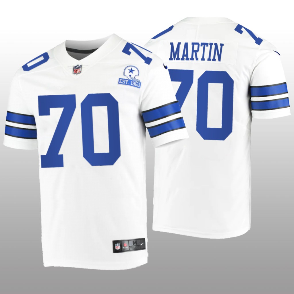 Dallas Cowboys Zack Martin White Vintage Jersey 60th Season - Men's