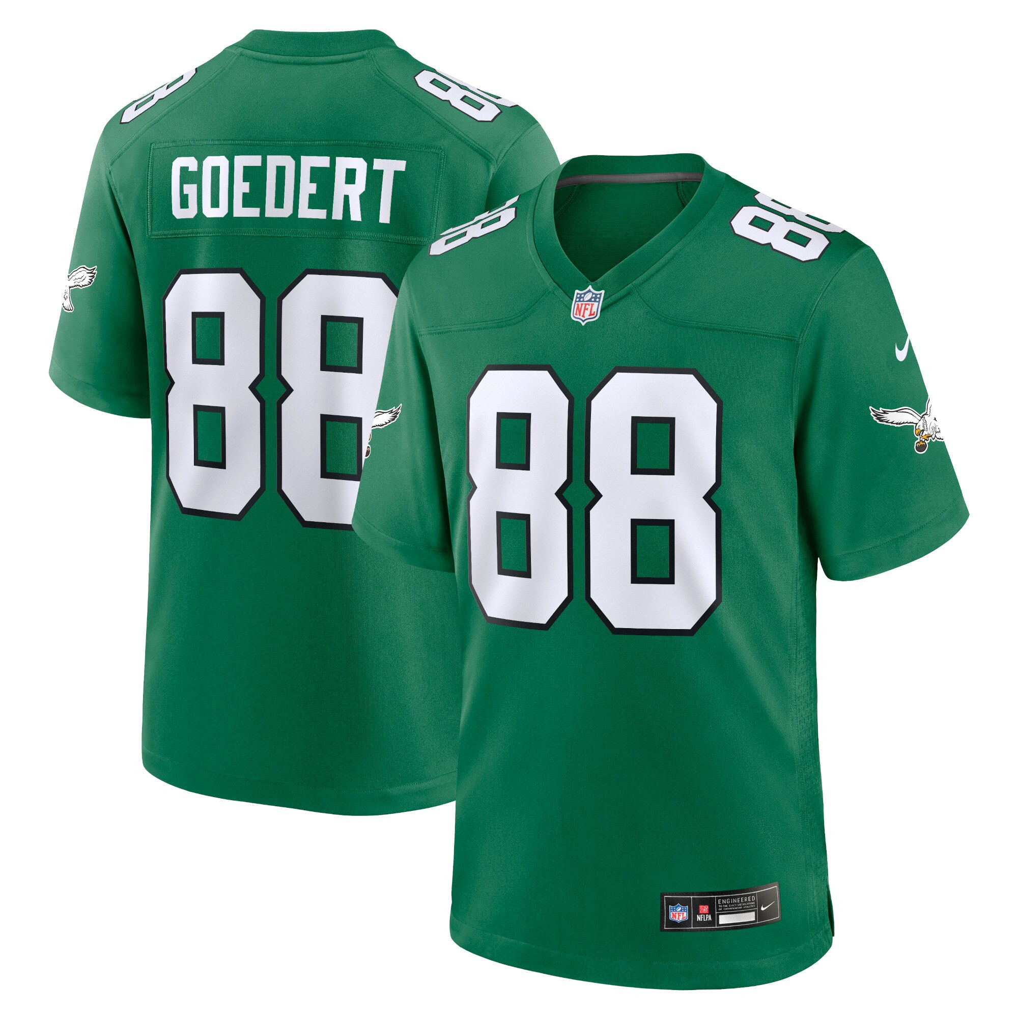 Dallas Goedert Philadelphia Eagles Alternate Game Player - Kelly Green Jersey - All Stitched