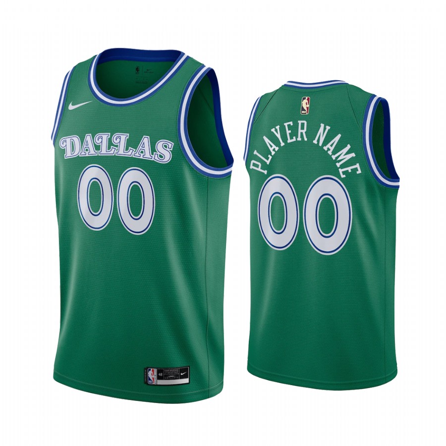 Dallas Mavericks Custom #00 Green 2020 Classic Edition Jersey