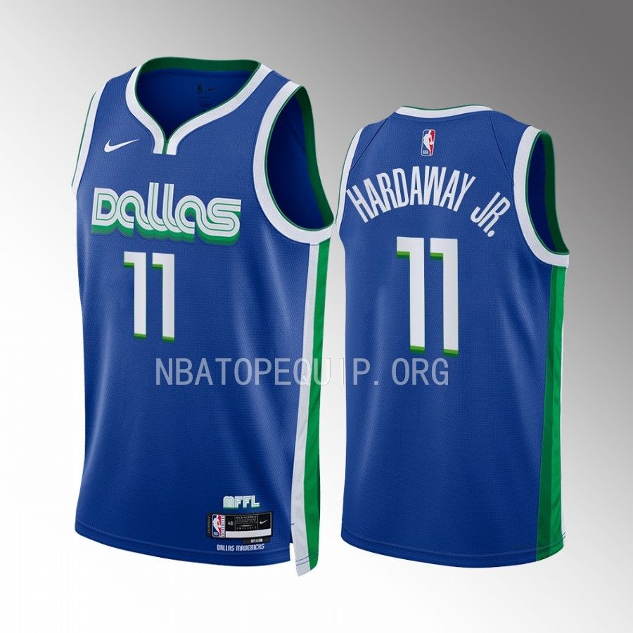 Dallas Mavericks Tim Hardaway Jr. 2022-23 City Edition Blue #11 Jersey Swingman