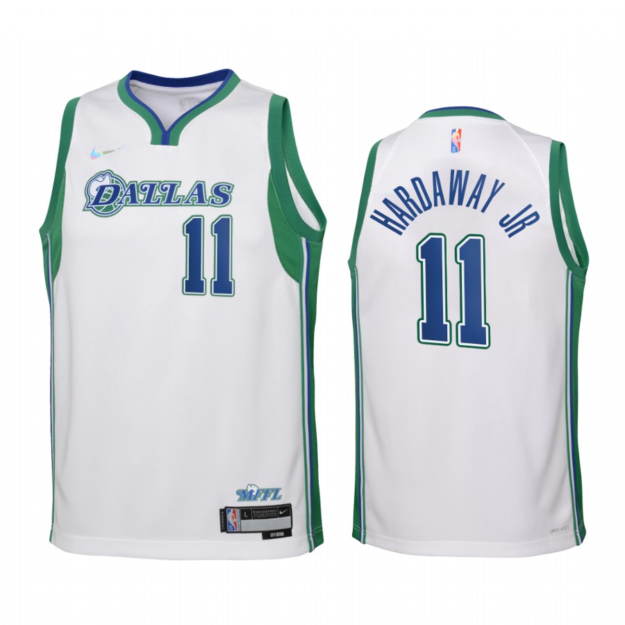 Dallas Mavericks Tim Hardaway Jr. City Edition White Youth Jersey NBA 75th Season #11