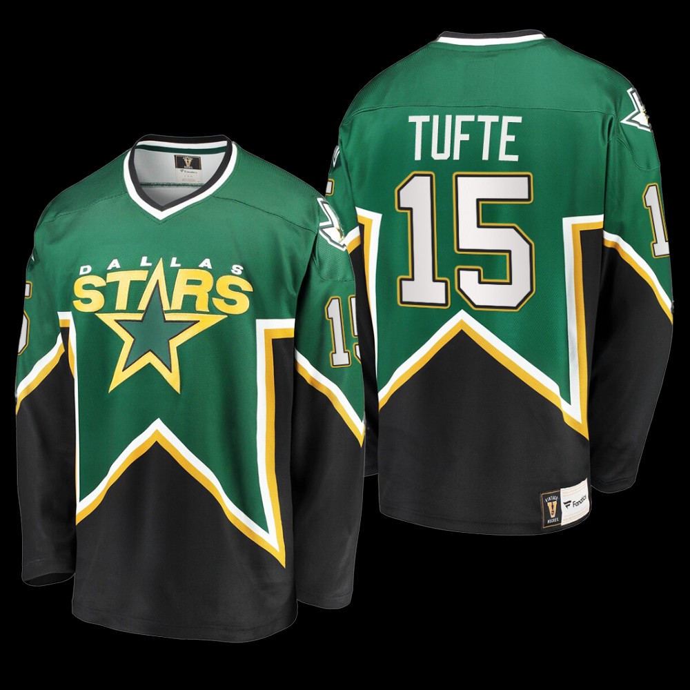 Dallas Stars #15 Riley Tufte Green Heritage Classic Breakaway Player Jersey