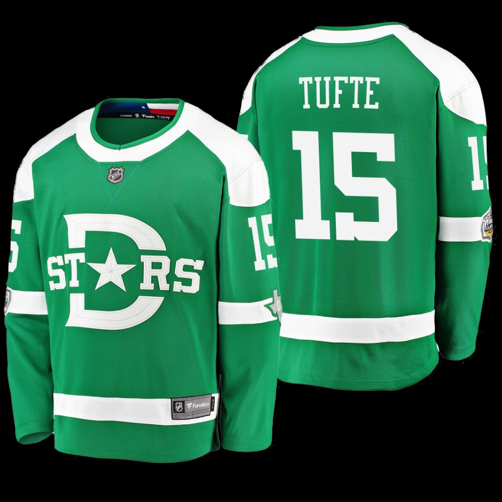 Dallas Stars #15 Riley Tufte Green Winter Classic Breakaway Player Jersey