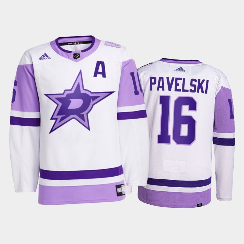 Dallas Stars 2021 FightsCancer Joe Pavelski White #16 Primegreen Jersey
