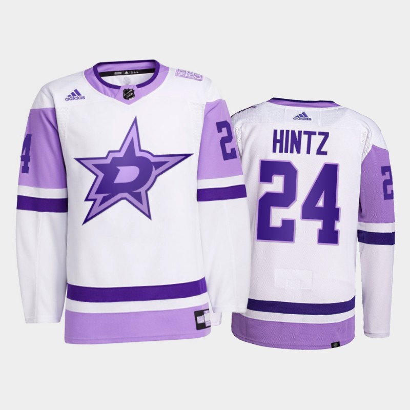 Dallas Stars 2021 FightsCancer Roope Hintz White #24 Primegreen Jersey