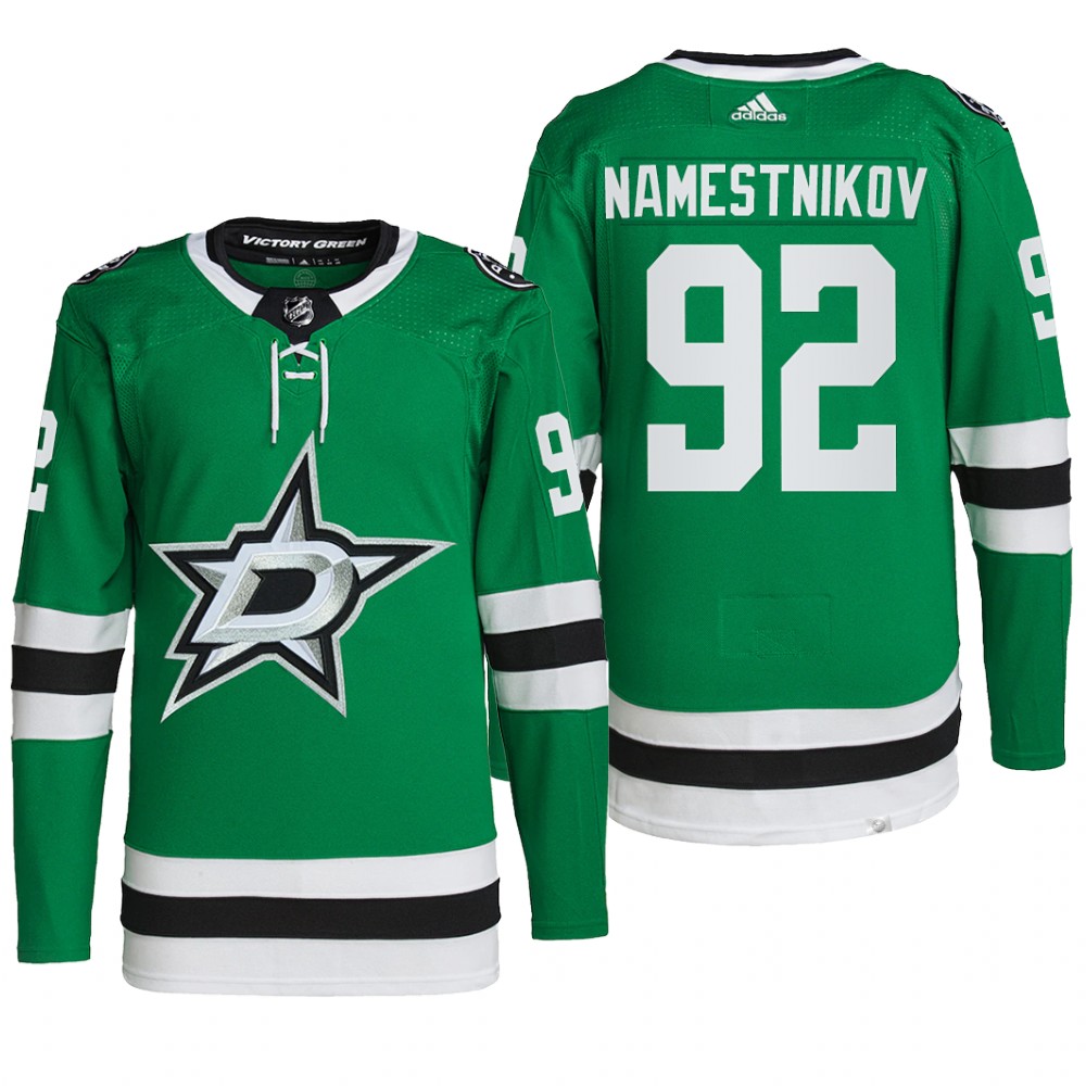 Dallas Stars 2022 Home Jersey Vladislav Namestnikov Green #92 Primegreen Pro Uniform