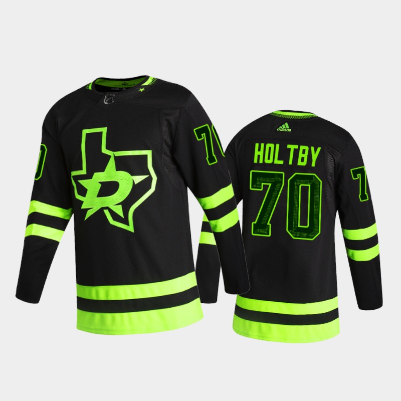 Dallas Stars Braden Holtby #70 2021 Black Alternate Jersey