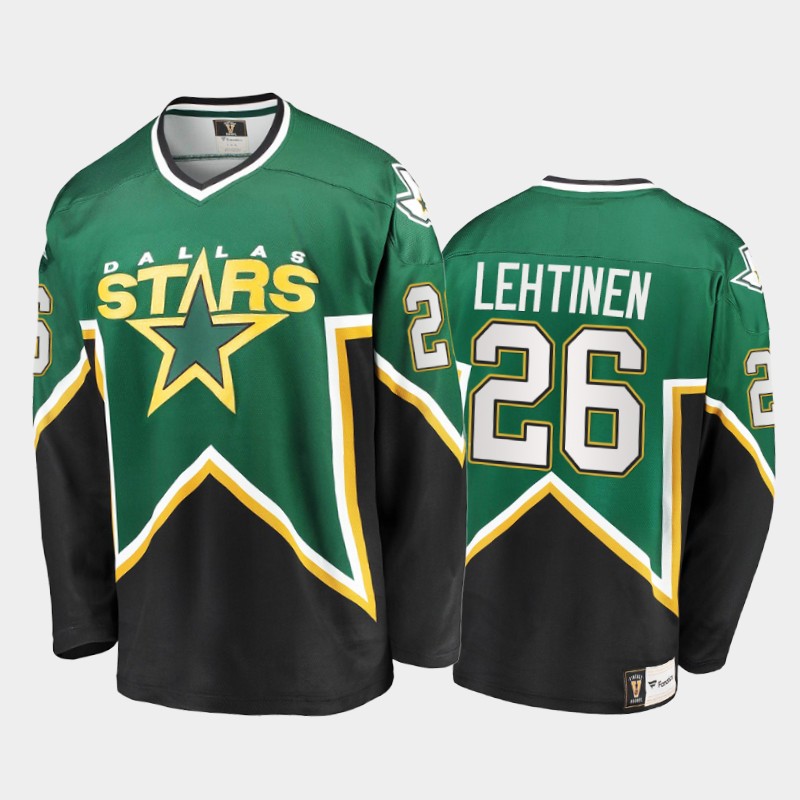 Dallas Stars Jere Lehtinen #26 Heritage Vintage Green Breakaway Player Premier Jersey