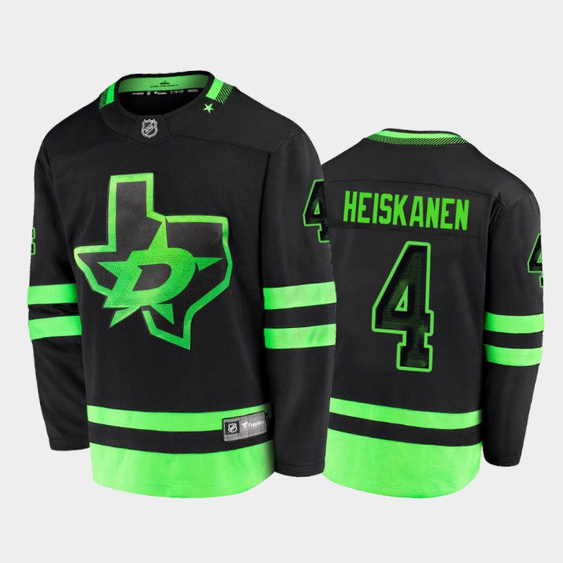 Dallas Stars Miro Heiskanen #4 Alternate Black 2020-21 Blackout Jersey