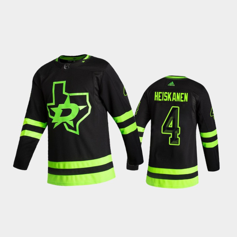 Dallas Stars Miro Heiskanen #4 Alternate Black 2020-21 Blackout Jersey