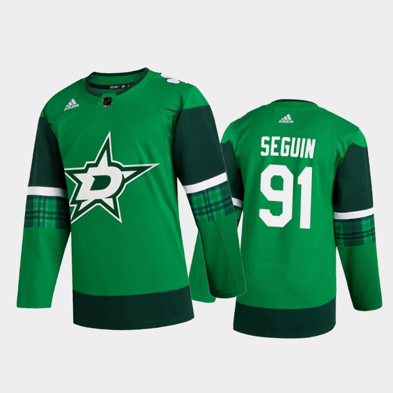 Dallas Stars Tyler Seguin #91 2020 St. Patrick's Day Player Jersey Green