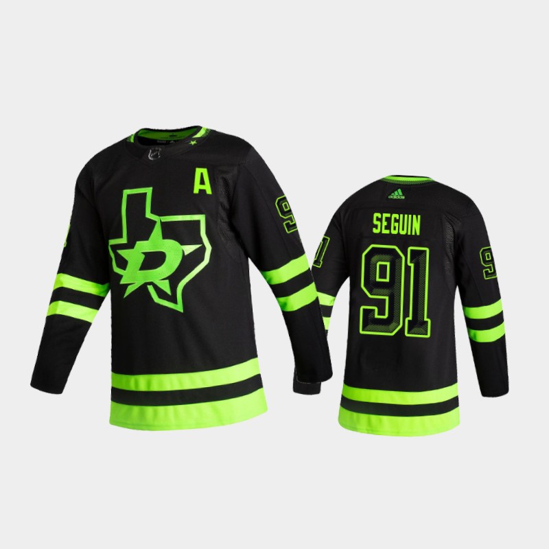 Dallas Stars Tyler Seguin #91 Alternate Black 2020-21 Blackout Jersey