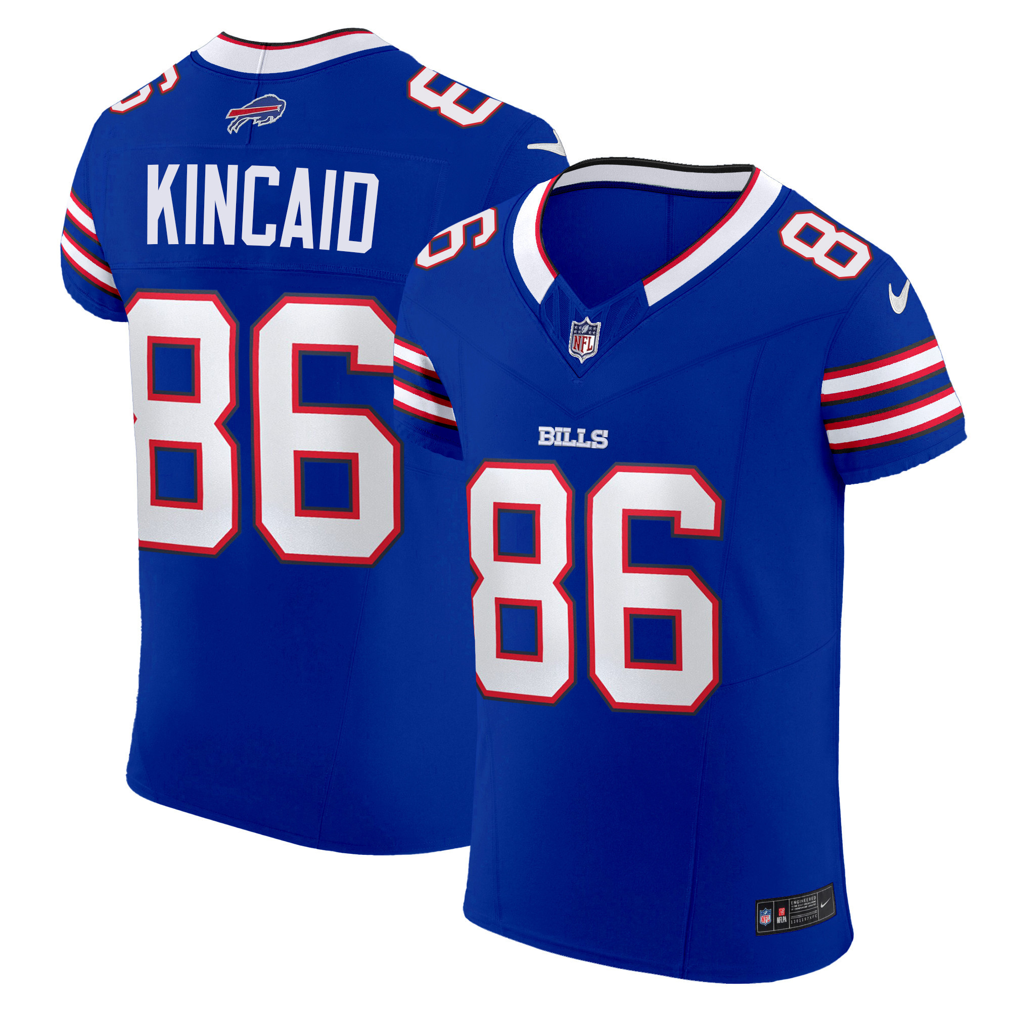 Dalton Kincaid Men's Buffalo Bills Vapor Elite Royal Jersey - All Stitched 