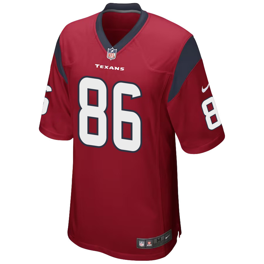 Dalton Schultz 86 Houston Texans Alternate Game Men Stitched Jersey – Red