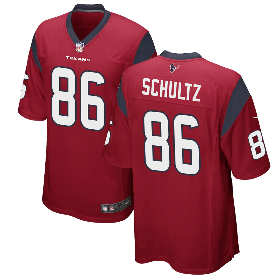 Dalton Schultz 86 Houston Texans Alternate Game Men Stitched Jersey – Red