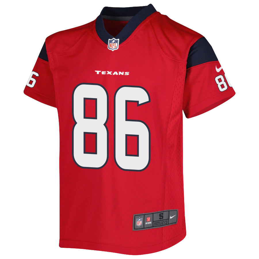 Dalton Schultz 86 Houston Texans Alternate Game Youth Stitched Jersey – Red