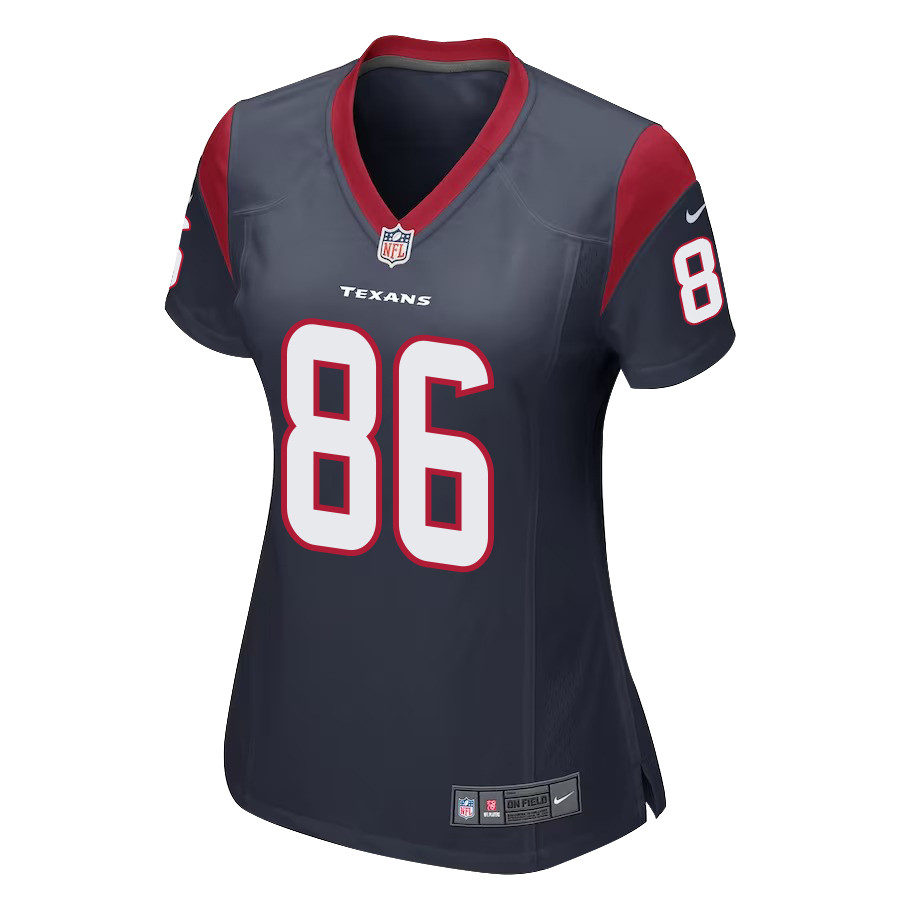 Dalton Schultz 86 Houston Texans Game Women Stitched Jersey – Navy