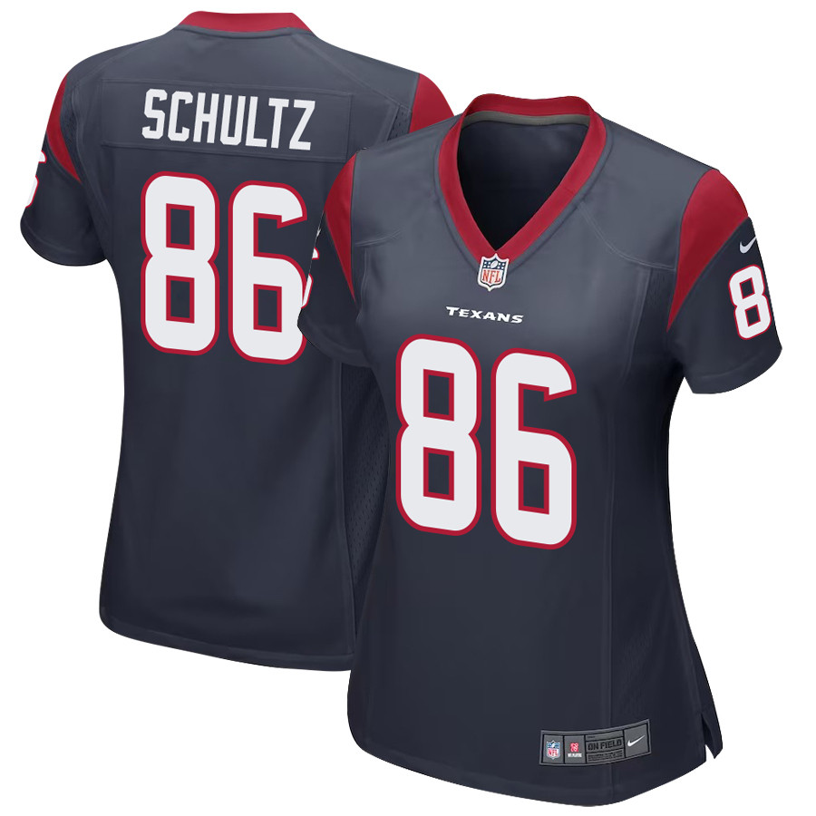 Dalton Schultz 86 Houston Texans Game Women Stitched Jersey – Navy