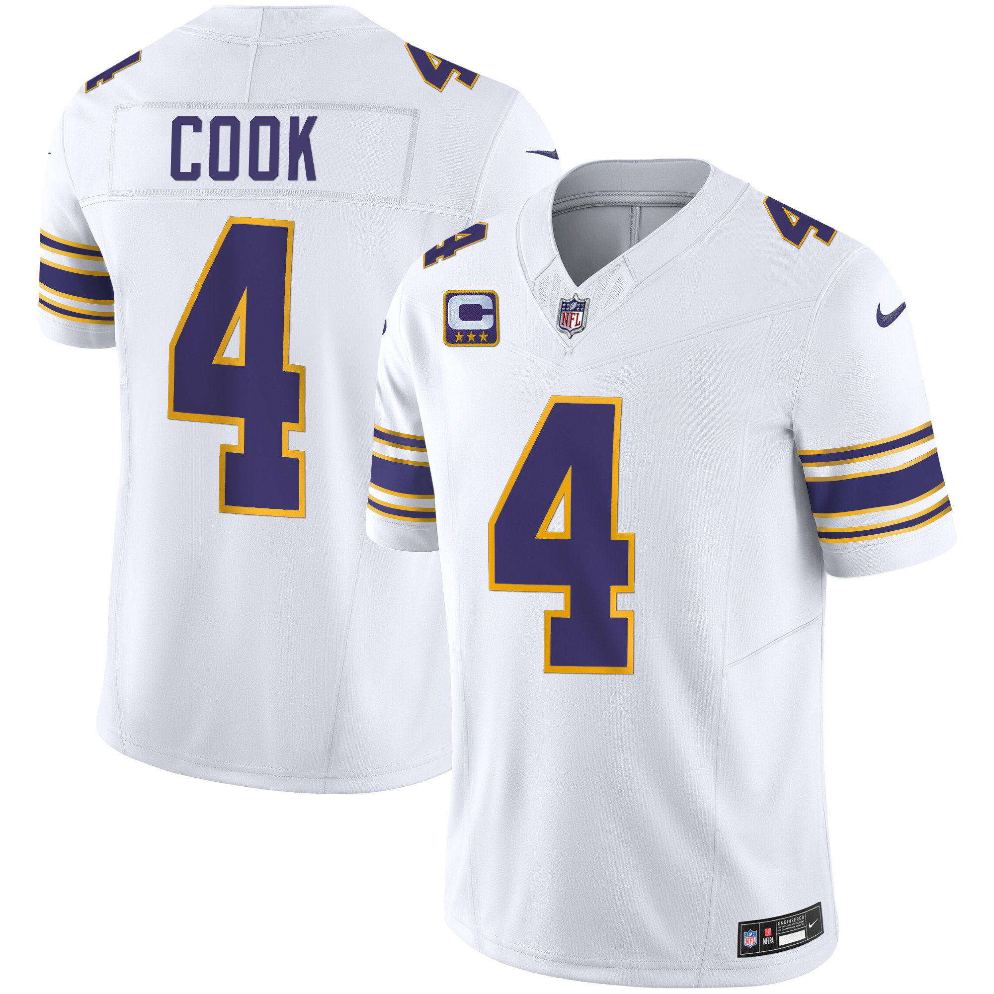 Dalvin Cook Men's Minnesota Vikings Classic Limited White Jersey - All Stitched Dalvin Cook Men's Minnesota Vikings Classic Limited White Jersey - All Stitched - Image 1