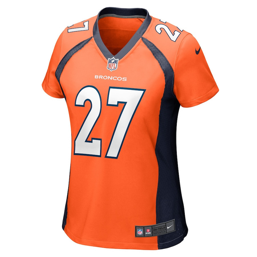 Damarri Mathis Denver Broncos Women’s Stitched Jersey – Orange