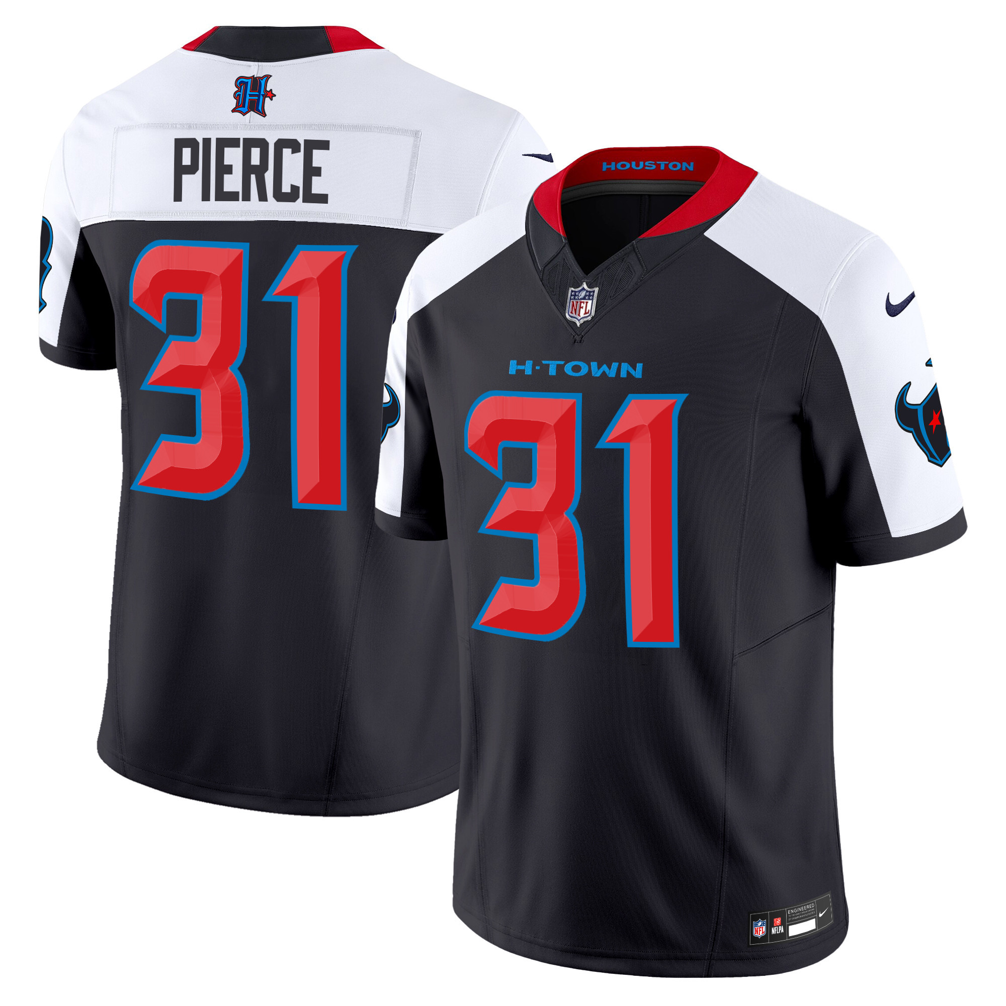 Dameon Pierce Men's Houston Texans 2024 Vapor Limited Navy Alternate Jersey - All Stitched 