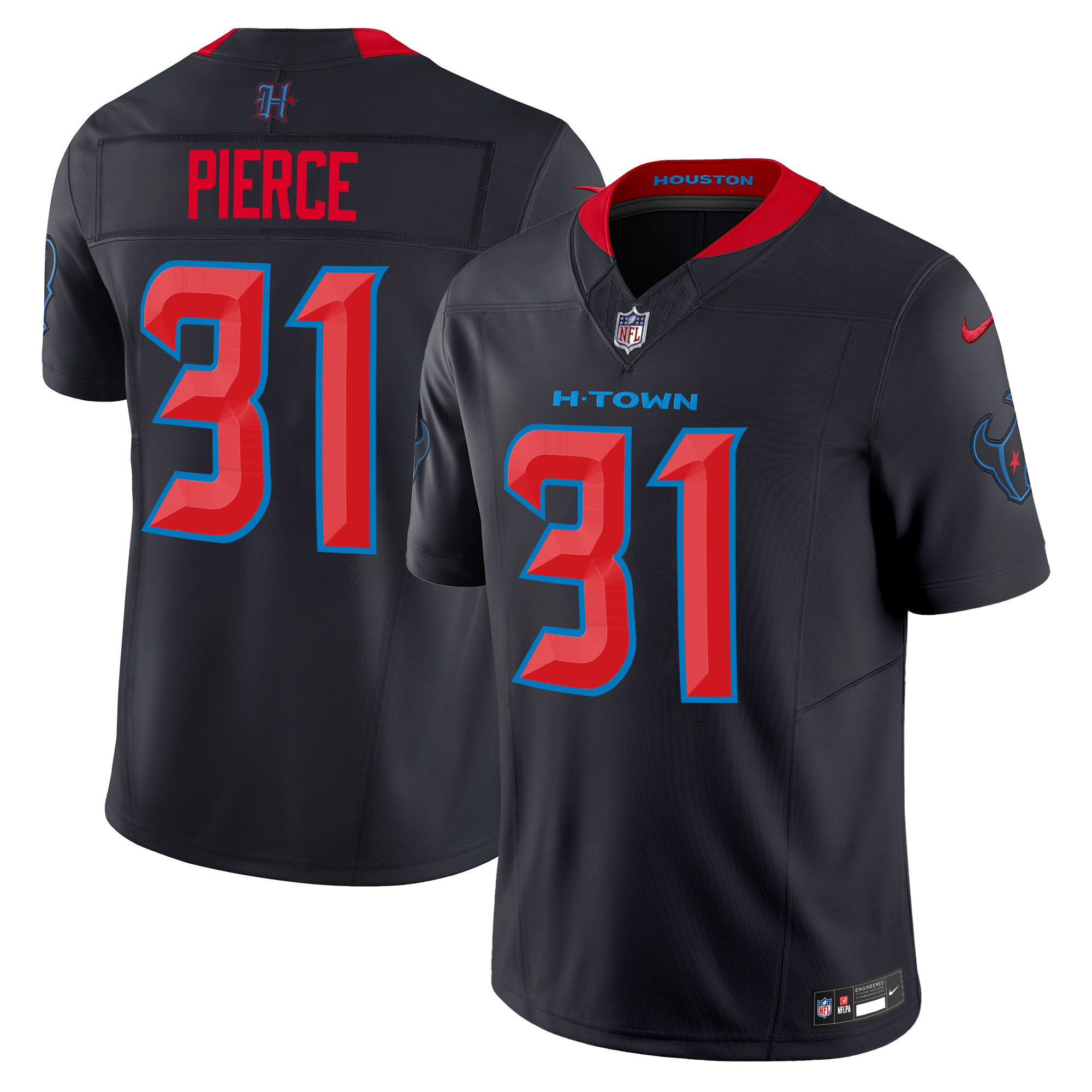 Dameon Pierce Women's Houston Texans 2024 Vapor Limited Navy Limited Jersey - All Stitched 