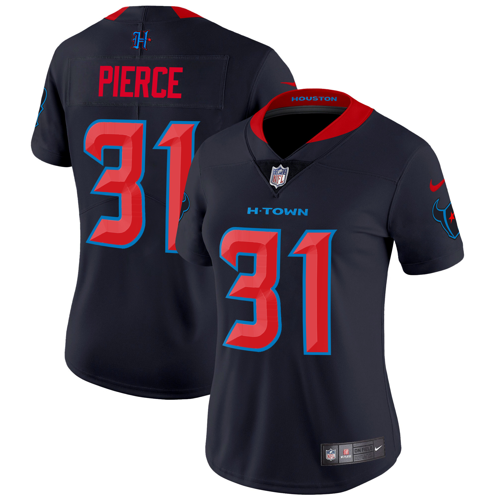 Dameon Pierce Women's Houston Texans 2024 Vapor Limited Navy Limited Jersey - All Stitched 