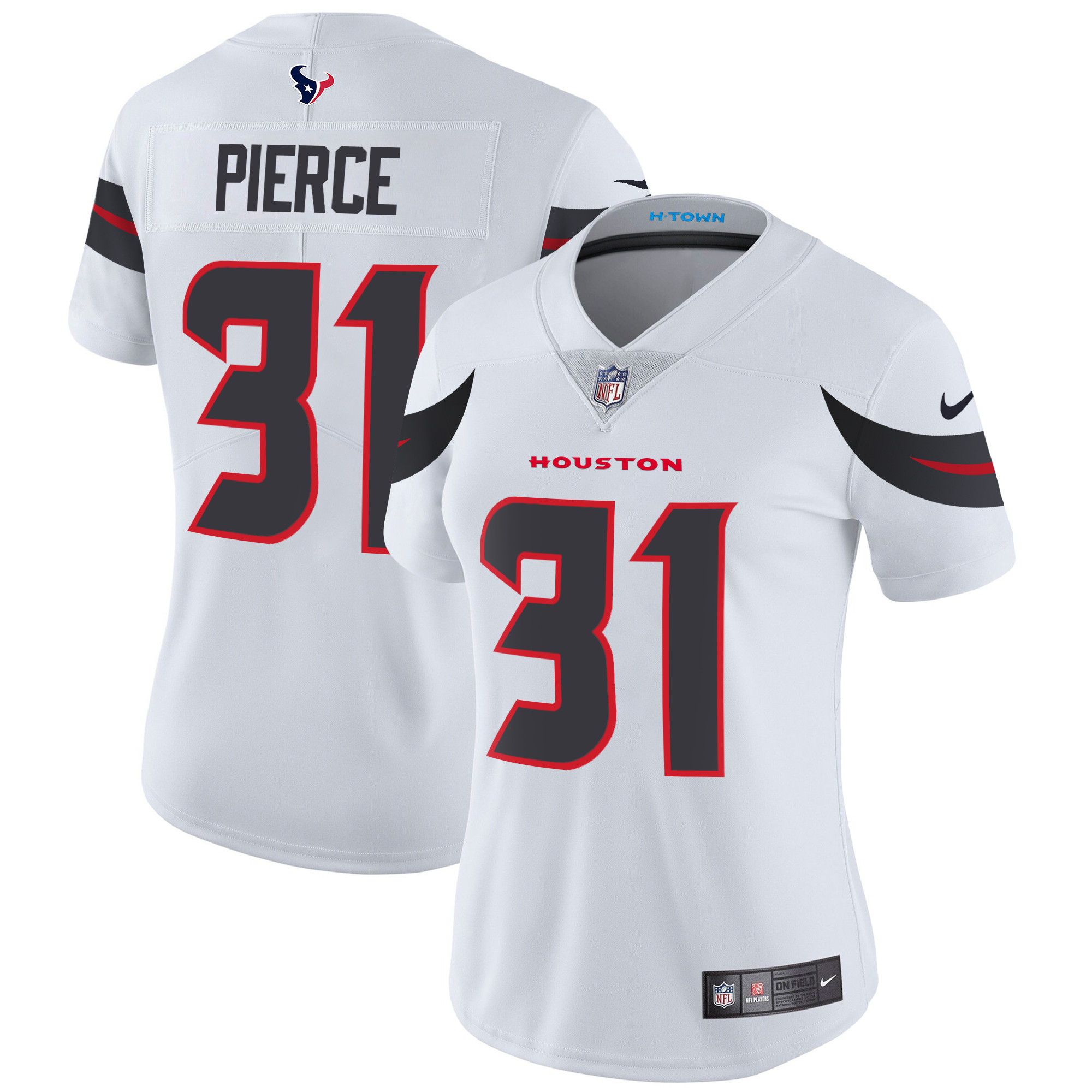 Dameon Pierce Women's Houston Texans 2024 Vapor Limited White Jersey - All Stitched 