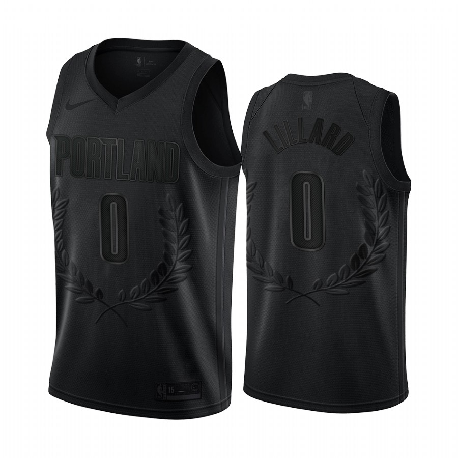 Damian Lillard #0 Portland Trail Blazers Black MVP 2020 Playoffs Jersey