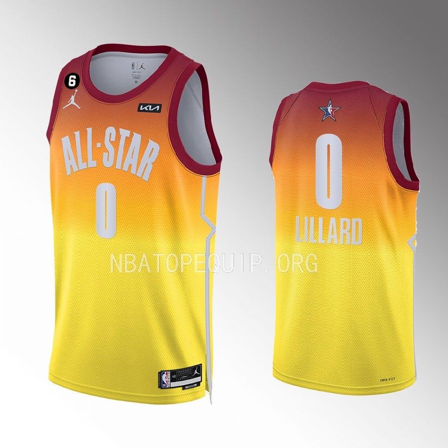 Damian Lillard 2023 NBA All-Star Reserves Carmine Jersey Portland Trail Blazers #0