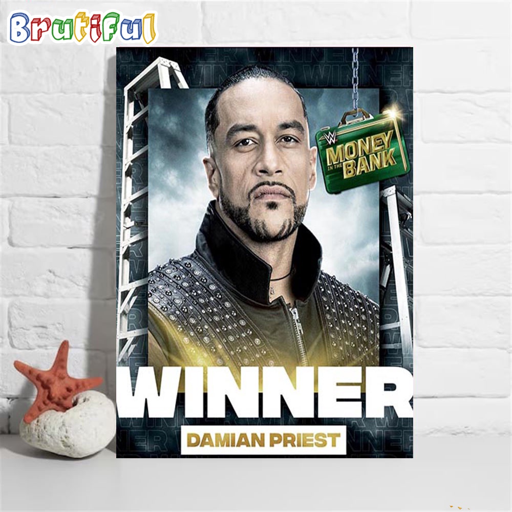 Damian Priest Is The Winner At WWE Money In The Bank Wall Art Poster Canvas