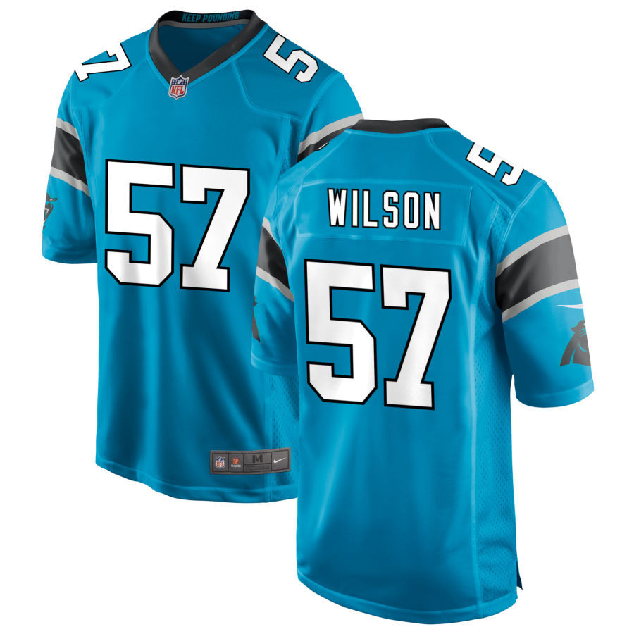 Damien Wilson Carolina Panthers Blue Jersey - All Stitched 