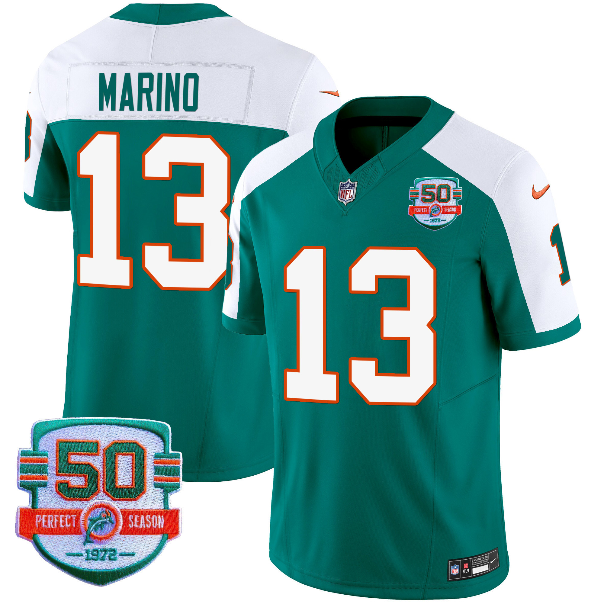Dan Marino Men's Miami Dolphins Throwback Vapor Alternate Jersey - All Stitched 