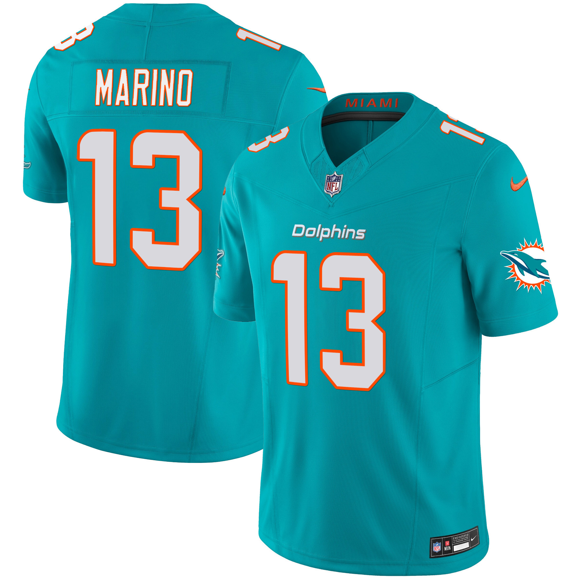 Dan Marino Men's Miami Dolphins Vapor Limited Aqua Jersey - All Stitched 
