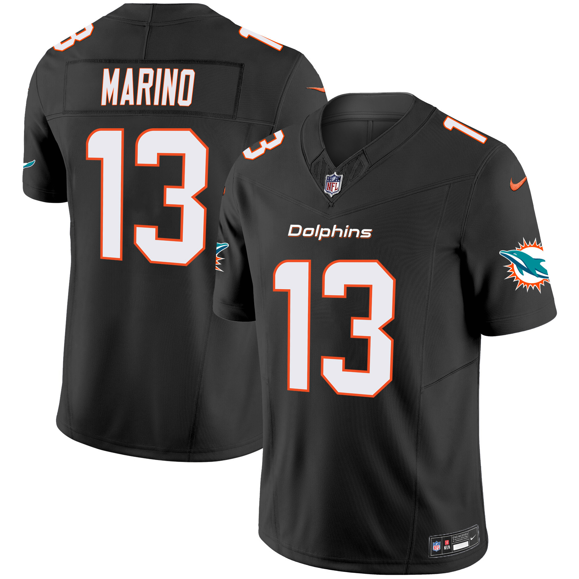 Dan Marino Men's Miami Dolphins Vapor Limited Black Jersey - All Stitched 