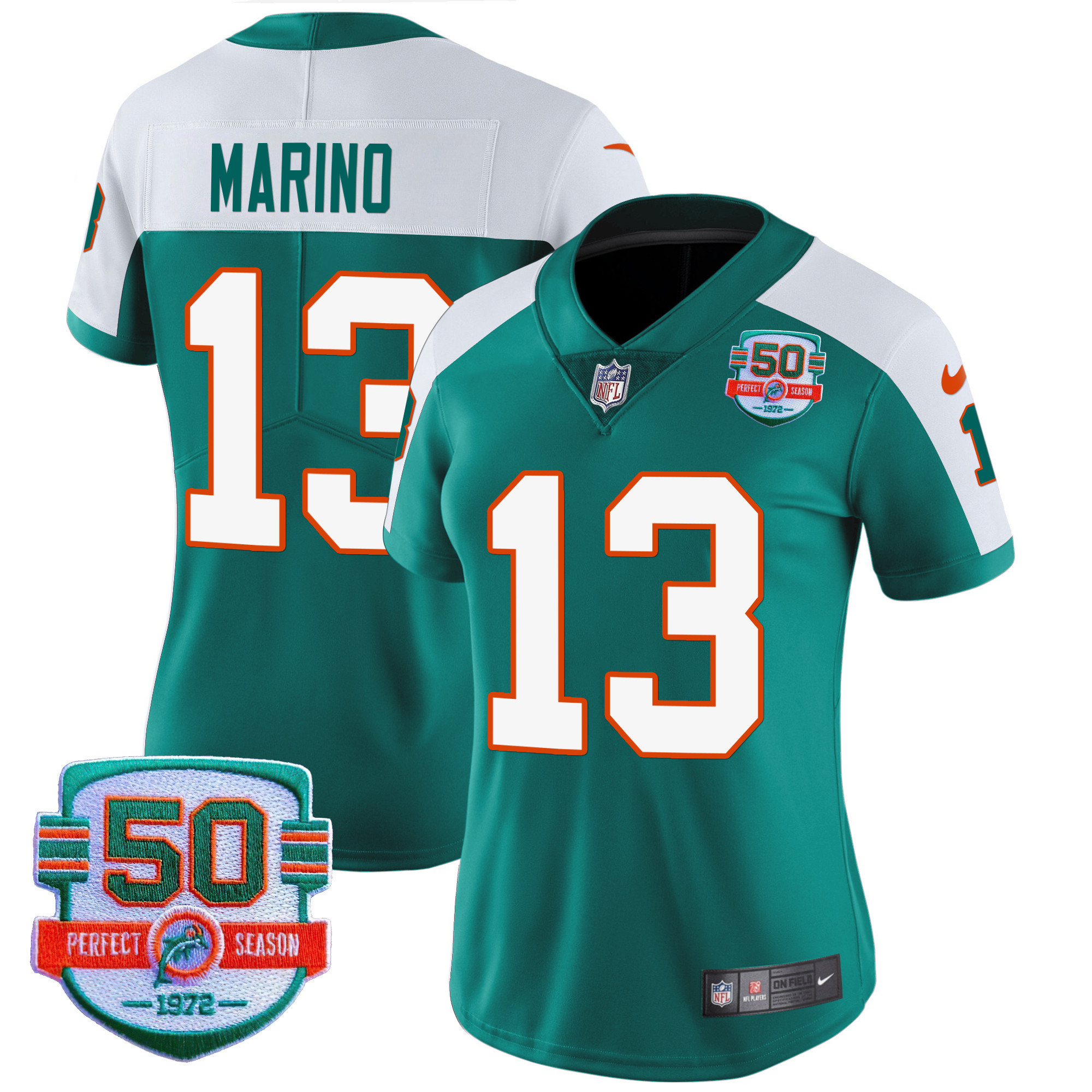 Dan Marino Women's Miami Dolphins Throwback Vapor Alternate Jersey - All Stitched 