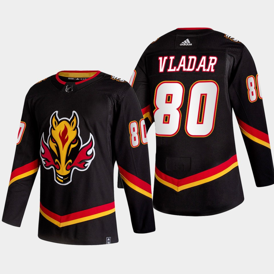 Dan Vladar 80 Calgary Flames Alternate Black Stitched Jersey 2022-23