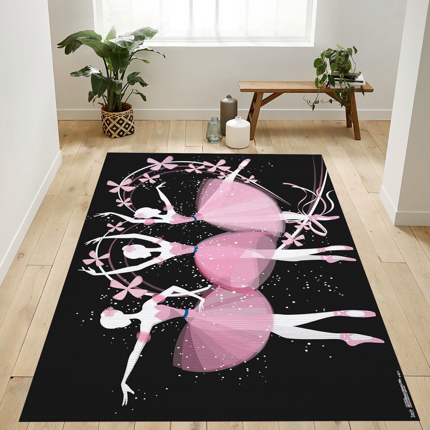 Dancing Ballerinas Rectangle Rug – Custom Size And Printing