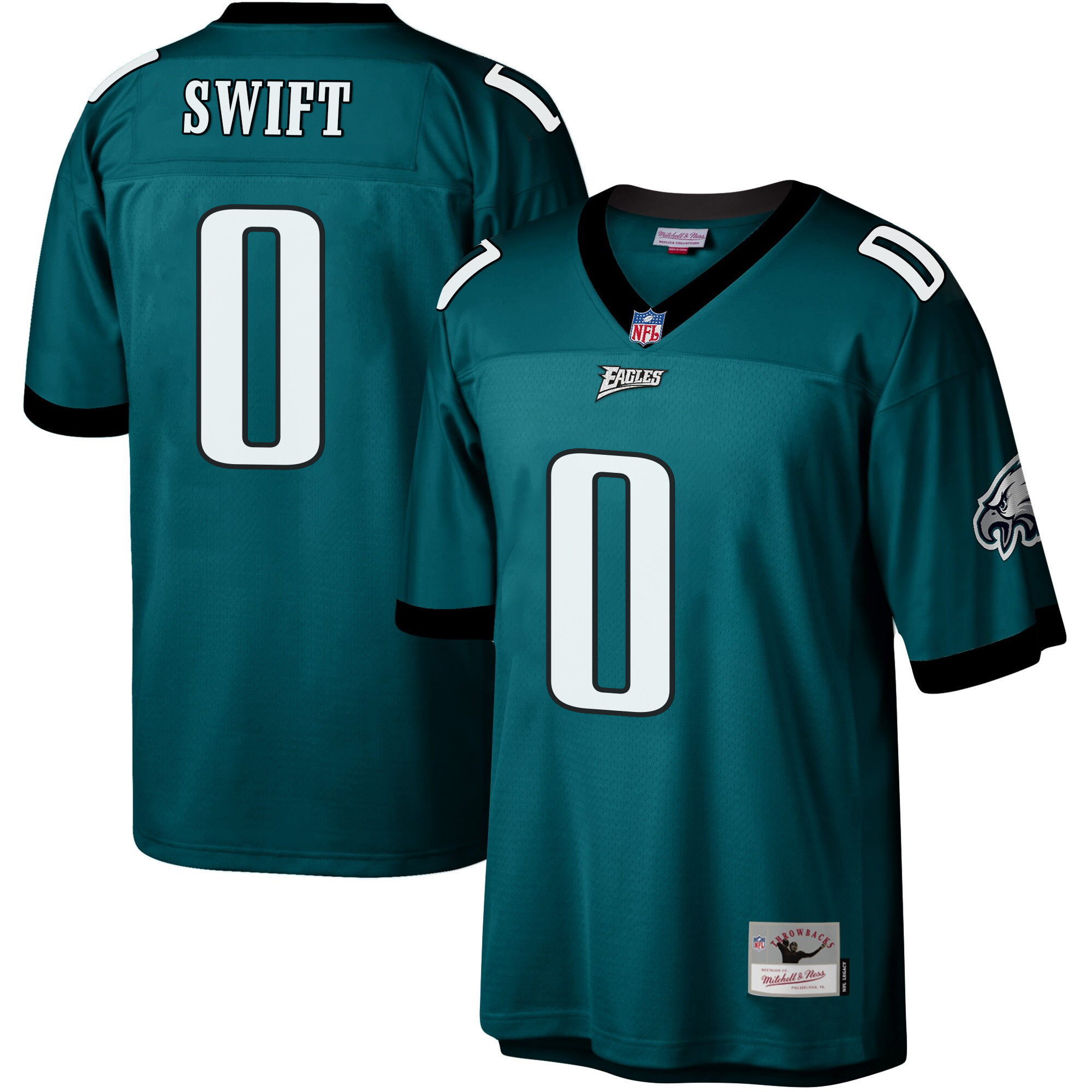 D'Andre Swift Men's Philadelphia Eagles Big & Tall Legacy Midnight Green Jersey - All Stitched