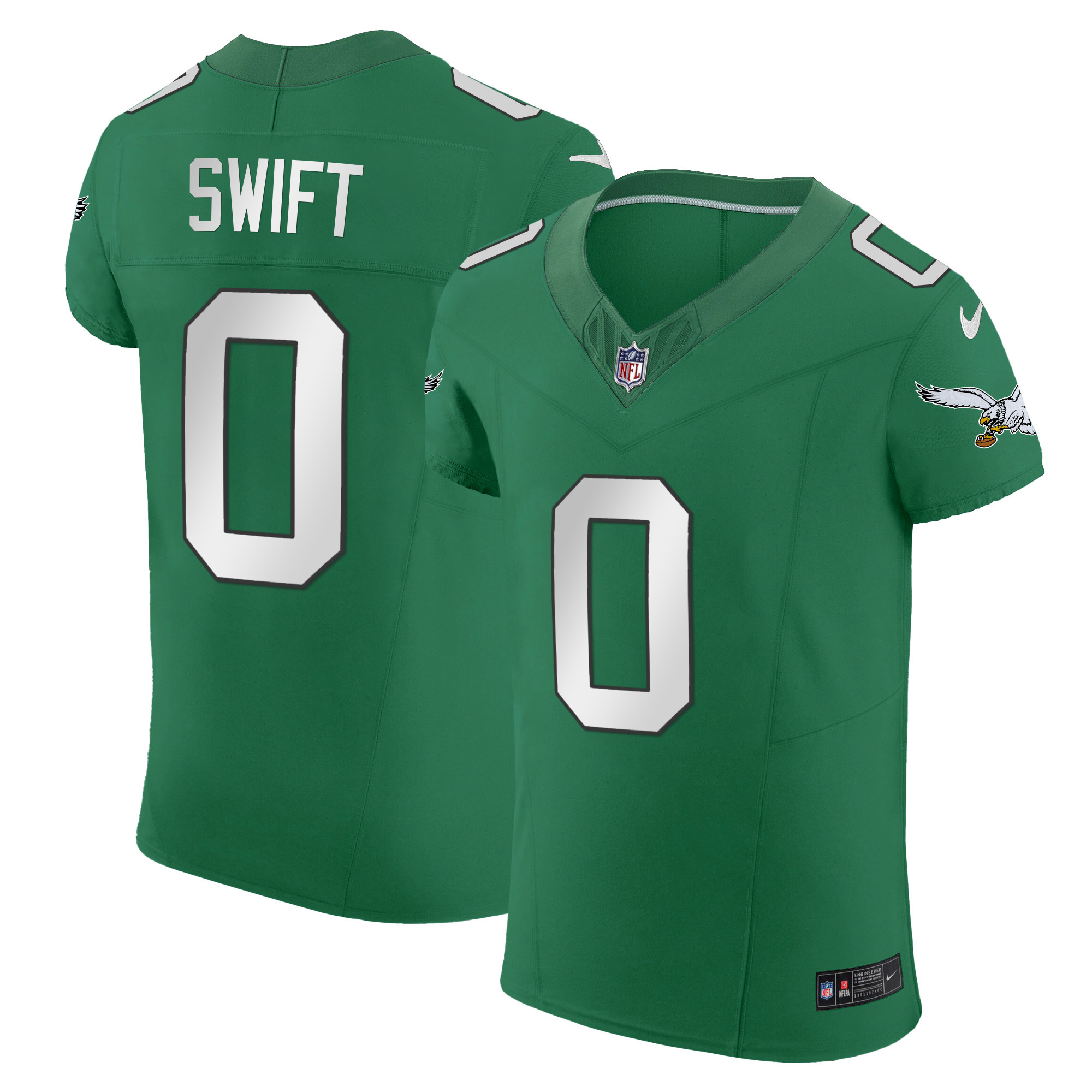 D'Andre Swift Men's Philadelphia Eagles Kelly Green Vapor Elite Jersey - All Stitched