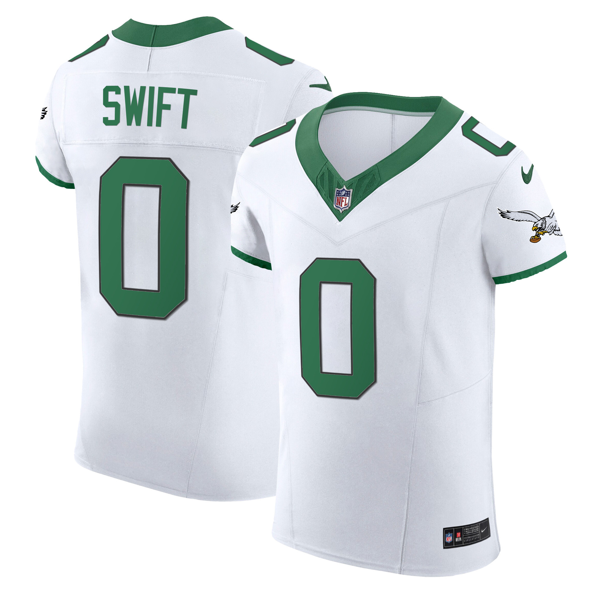 D'Andre Swift Men's Philadelphia Eagles Kelly Green Vapor Elite Kelly White Jersey - All Stitched