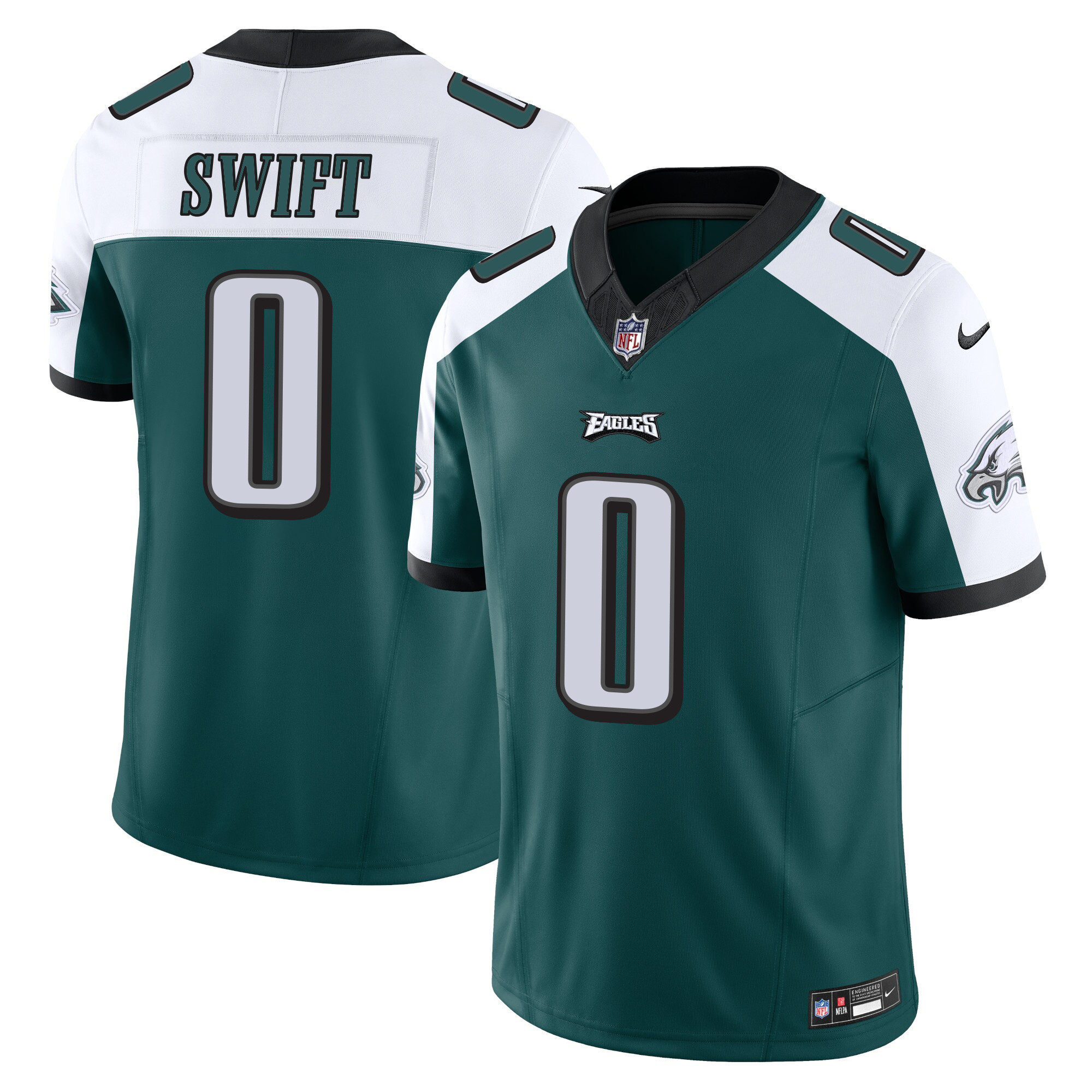 D'Andre Swift Men's Philadelphia Eagles Vapor Limited Alternate Jersey - All Stitched