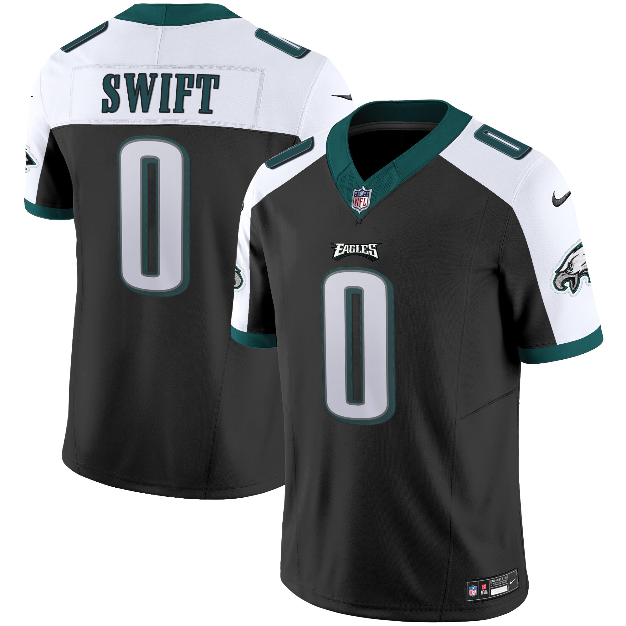 D'Andre Swift Men's Philadelphia Eagles Vapor Limited Black Alternate Jersey - All Stitched