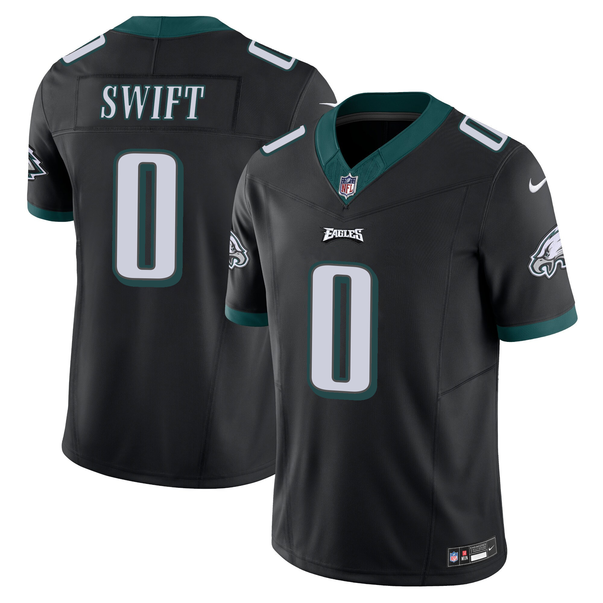 D'Andre Swift Men's Philadelphia Eagles Vapor Limited Black Jersey - All Stitched