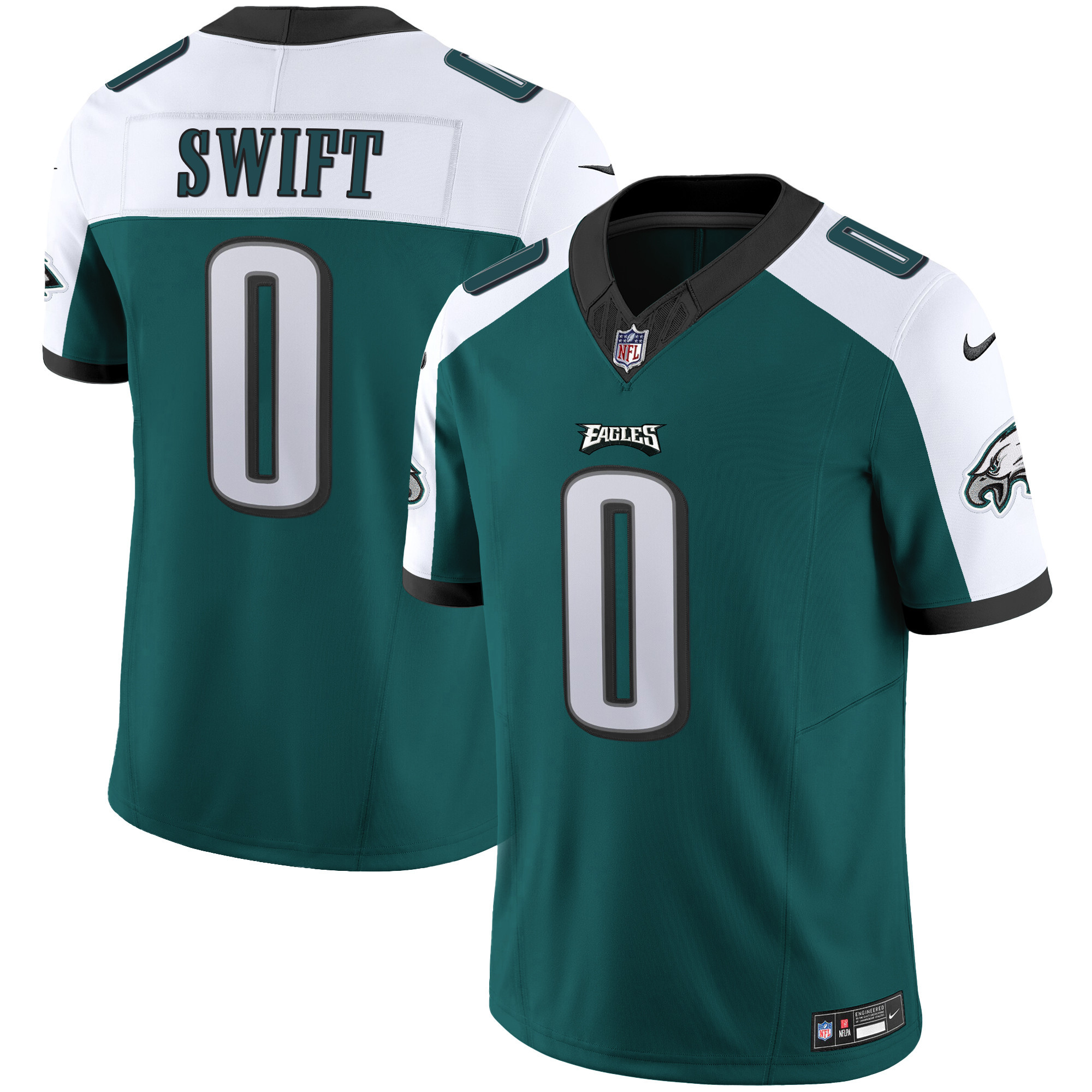D'Andre Swift Men's Philadelphia Eagles Vapor Limited Midnight Alternate Jersey - All Stitched