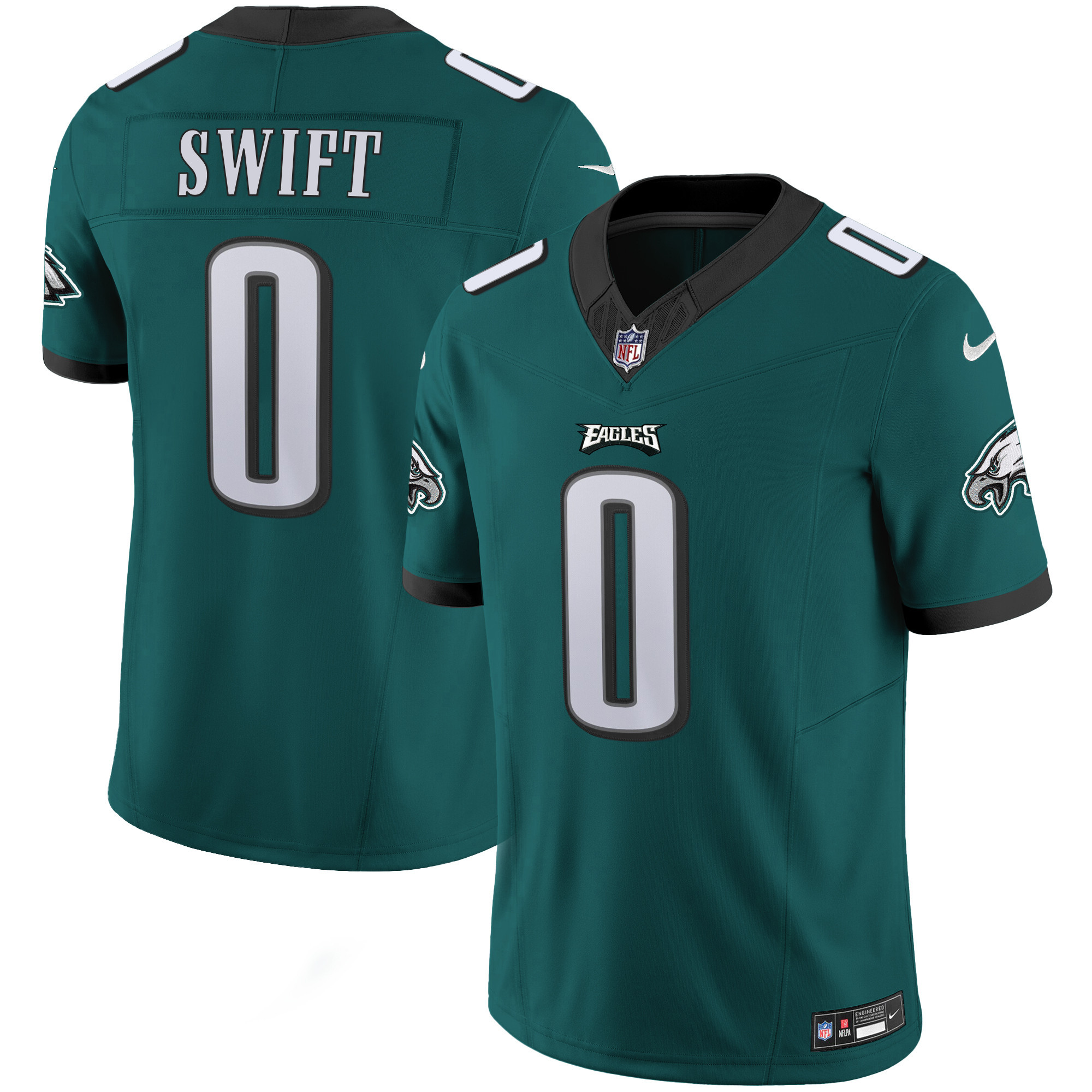 D'Andre Swift Men's Philadelphia Eagles Vapor Limited Midnight Green Jersey - All Stitched
