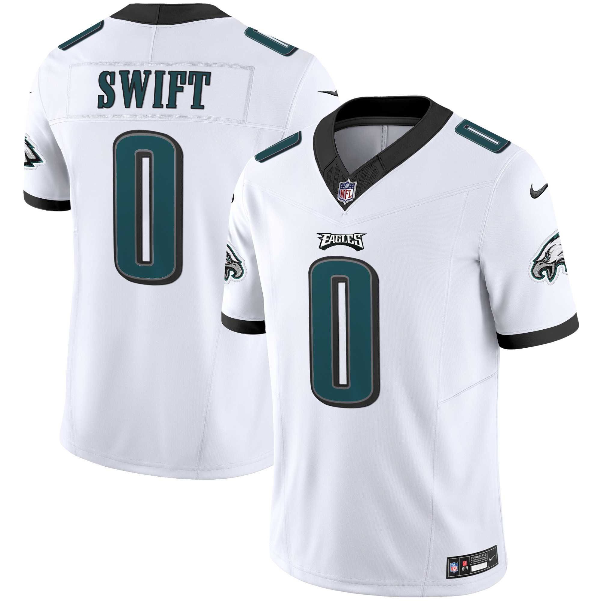 D'Andre Swift Men's Philadelphia Eagles Vapor Limited White Jersey - All Stitched