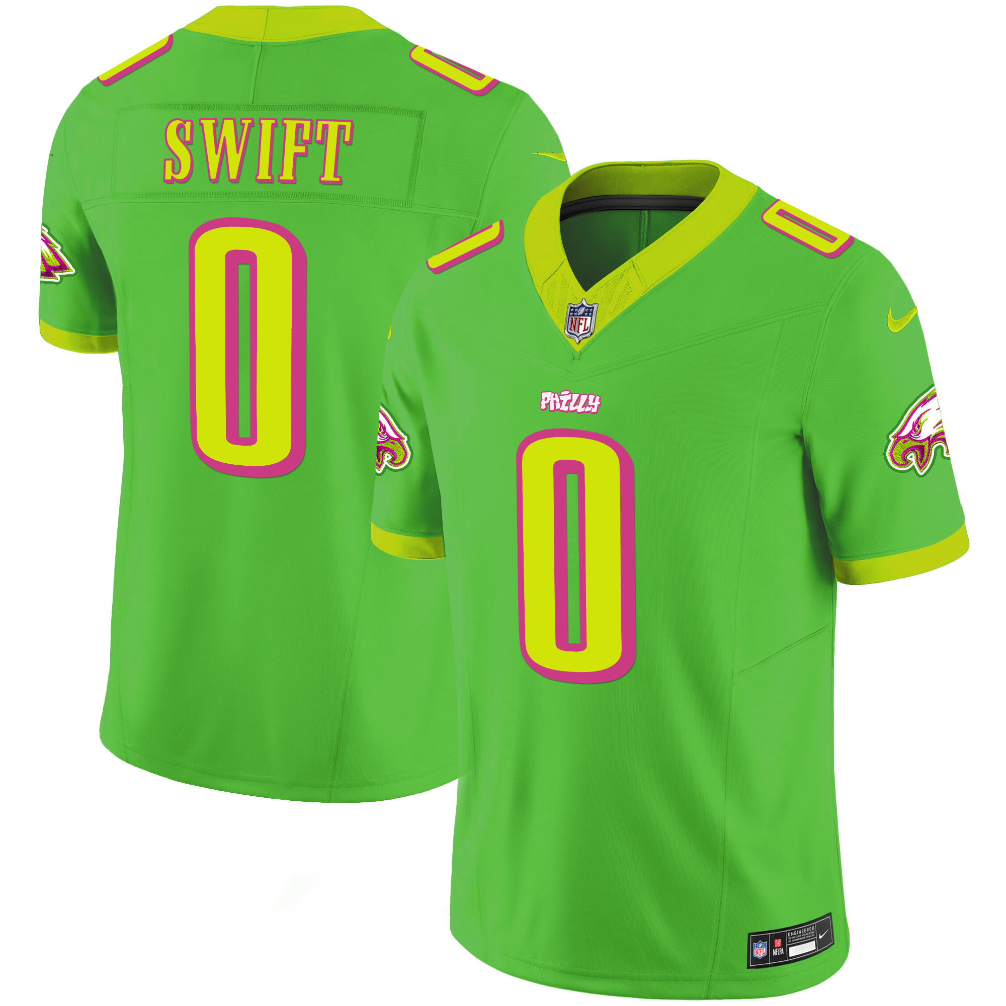 D'Andre Swift Philadelphia Eagles City Edition Vapor Jersey - All Stitched